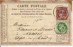 Agrandir Cartes postales (N°5) pionnières 1876 face1