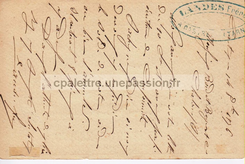 Agrandir Cartes postales pionnières (3) 1876 Carpentras face2